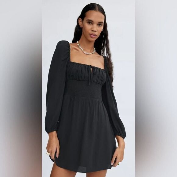 ARITZIA SUNDAY’S BEST DELIAH  BLACK NWT‎ MINI DRESS SIZE L - Picture 10 of 10